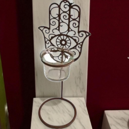 Porta velas Mano de Fatima