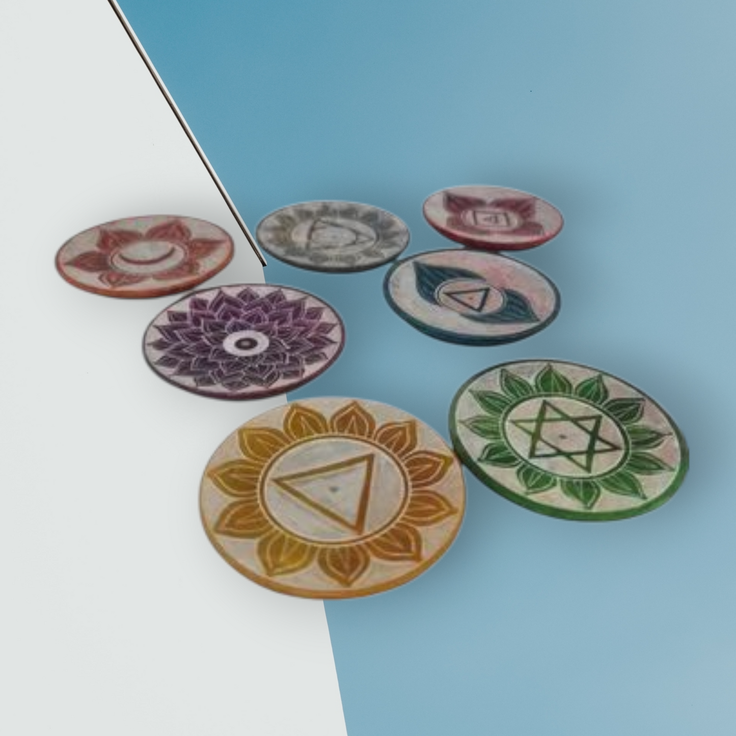 porta inciensos 7 chakras