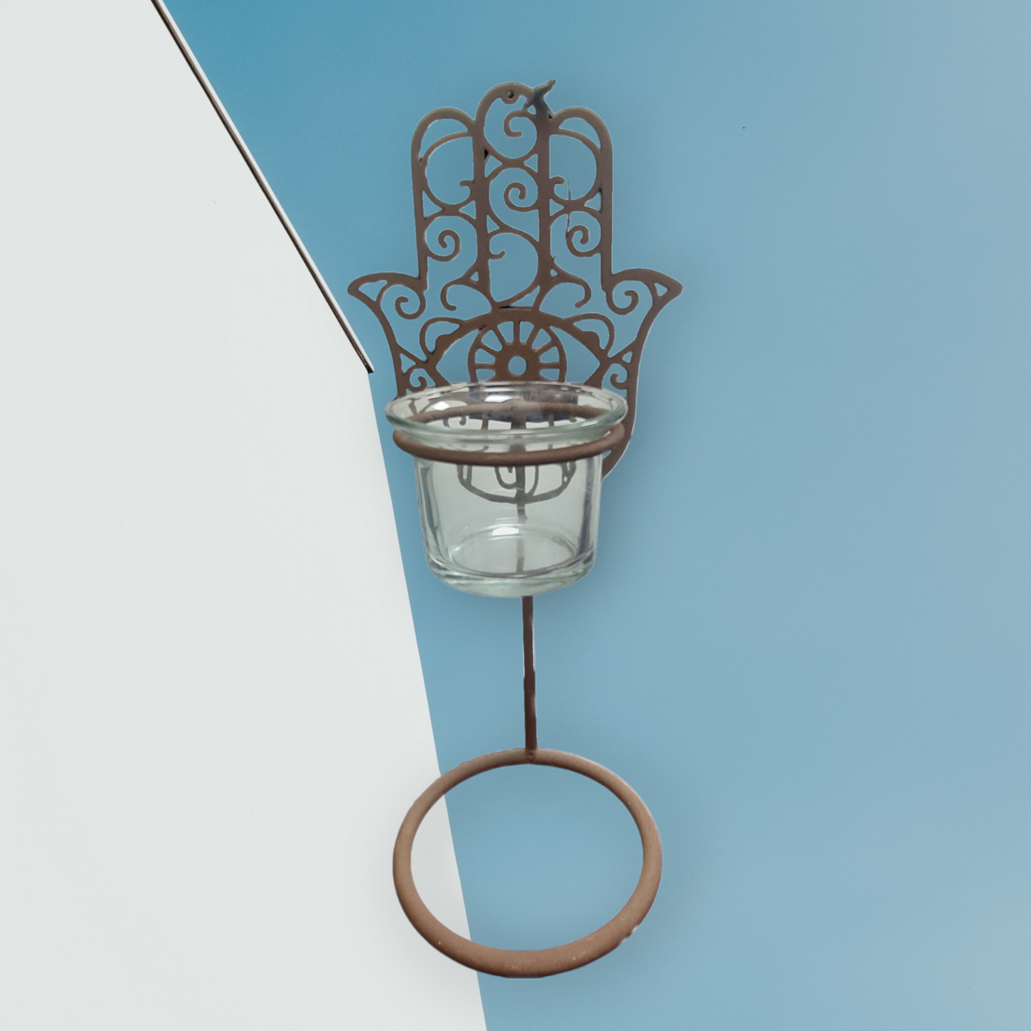 Porta velas mano Hamsa