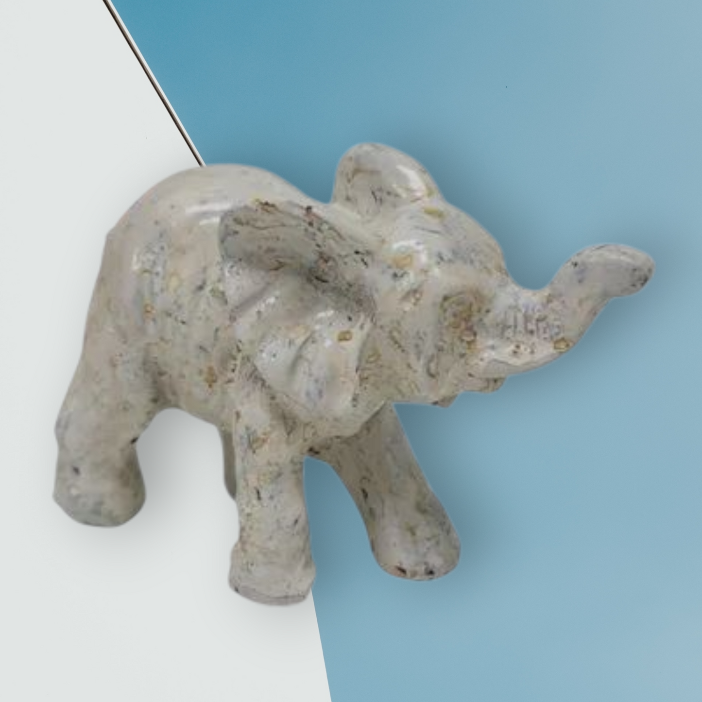 Elefante de resina blanco