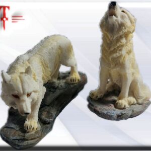 Lobo blanco pareja de dos unidades Tamaño: 11cm peso : 279gr material : resina