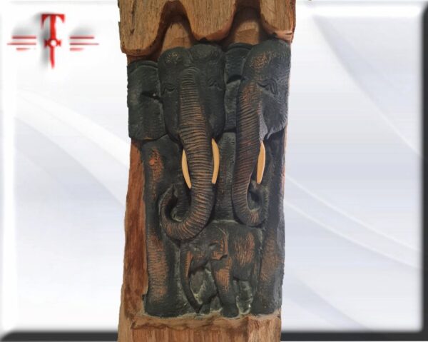 Talla de elefante en madera ref
