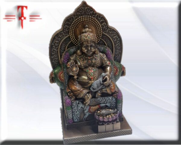 estatua Kúbera Figura estatua Kúbera , Dios Indú , Señor de la Riqueza Dimensiones: 19cm / 7.48 Inch Peso: 1055 gr