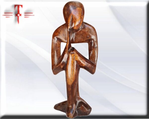 Figura africana Arte moderno contemporáneo trío Las culturas étnicas de Africa consideraban que las figuras que se tallan en madera son almas protectoras