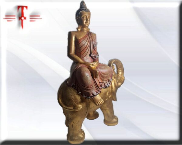 Buda sobre elefante budismo arte tibetano Dimensiones