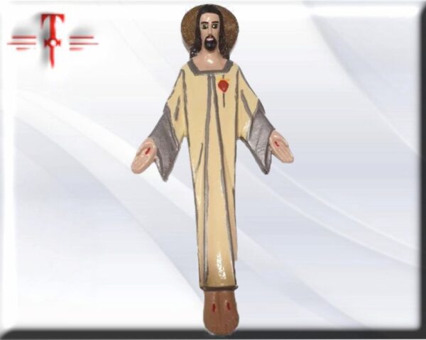 imagen en terracota de Jesús 42cm La vida Jesús está narrada en los Evangelios redactados por algunos de los primeros cristianos.