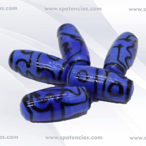 cuentas ceramica azul