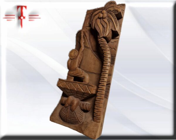 Escultura relieve palmera Tribal