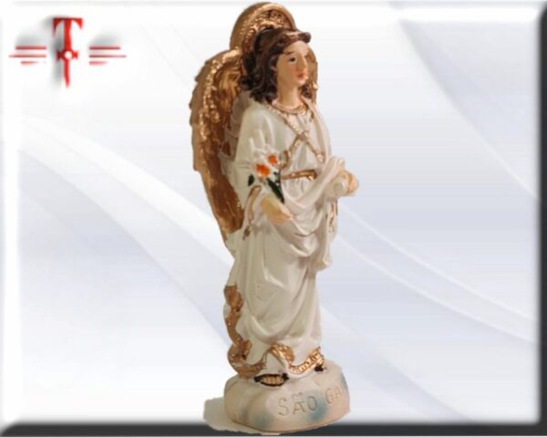 Arcángel Gabriel 8cm uno de los siete arcángeles. Se le llama “Ángel de la Presencia de Dios” por ser reconocido como uno de los siete espíritus que están ante el trono de Dios