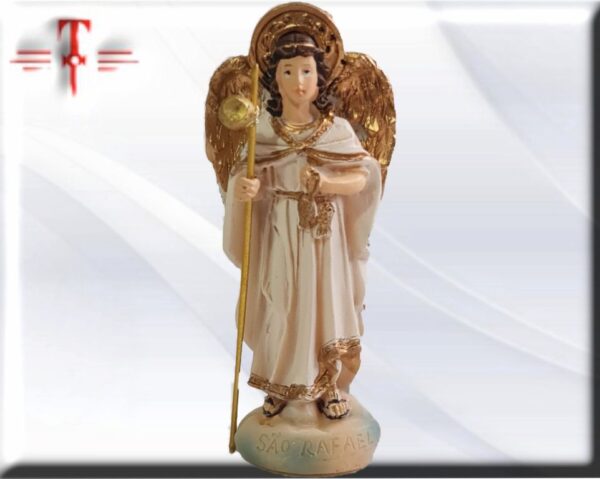 Arcángel Rafael 8cm es uno de los ángeles más importantes tanto en las religiones abrahámicas como en la espiritualidad moderna de la Nueva Era.