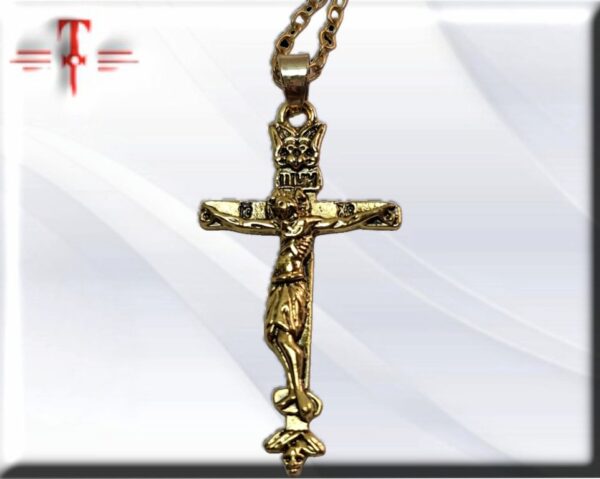 Colgante crucifijo de Jesús dorado