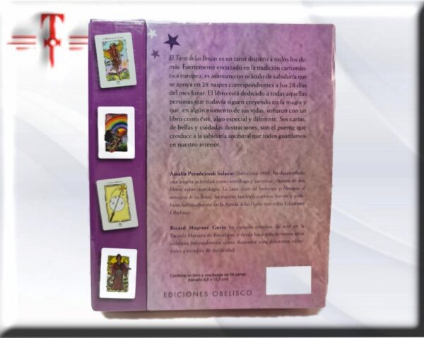 Tarot de Las Brujas + libro pack es asimismo un oráculo de sabiduría que se apoya en 28 naipes correspondientes a los 28 días del mes lunar
