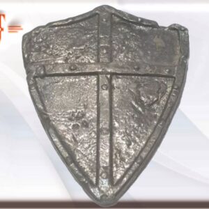 escudo de metal Se utiliza en ébboses y como complemento de algunos orichas. Complemento en montaje de fundamentos de Palo Monte.