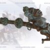 Pipa bronce tallada Ref
