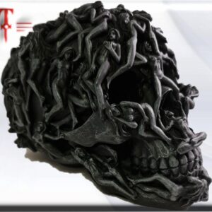 Calavera de resina tallado mujeres Los adoradores de la Santa Muerte tienen la responsabilidad de poner un altar y de colocarle ofrendas a esta majestuosa deidad