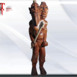 Muñeco aboran Achikuelu Medidas 35cm peso: 575gr material: madera Está relacionado directamente a los Eggún ancestrales, con Orisha Oko y Korinkoto.