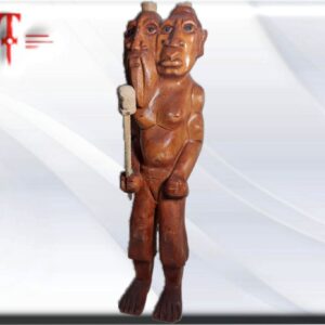 Muñeco aboran Achikuelu Medidas 35cm peso: 575gr material: madera Está relacionado directamente a los Eggún ancestrales, con Orisha Oko y Korinkoto.