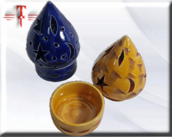 incensario cerámica esmaltado Luna .Tamaño: 11 cm / 4.33 " Peso: 170gr Material: cerámica