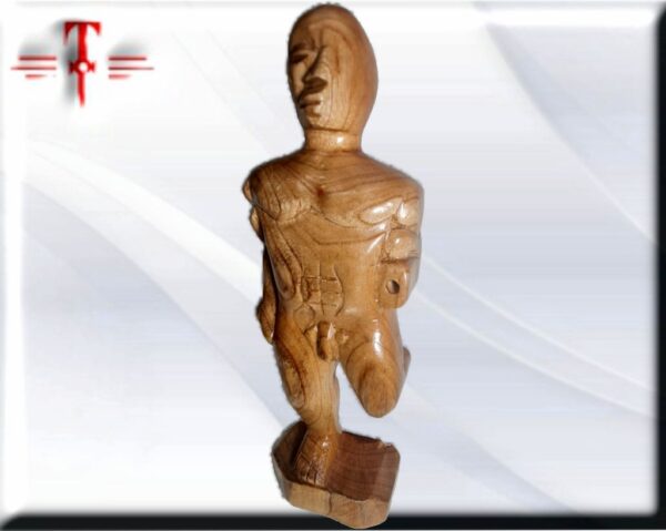 osain de madera 32cm , es un Orisha. Él rige la naturaleza y es en sí la naturaleza misma. En el ser humano está en la parte izquierda del cuerpo.