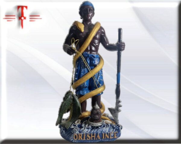 Orisha Inlé 33cm Es un Orisha mayor. Médico de la Ocha. Patrón de los médicos, peces, y dueño del río.
