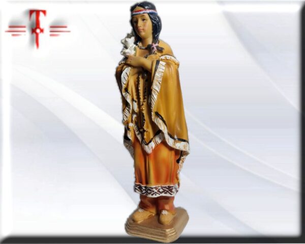 Santa Catalina Tekakwitha fue una laica católica iroquesa; hija de un jefe mohawk y de una india algonquina cristiana