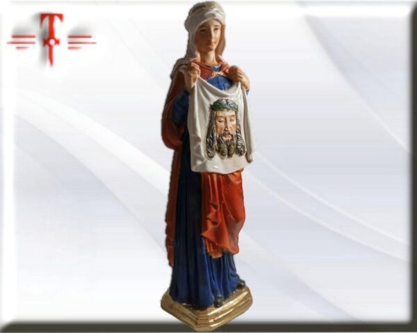 Santa Verónica según la tradición cristiana, fue la mujer que, durante el Viacrucis, tendió a Cristo un velo, lienzo o paño