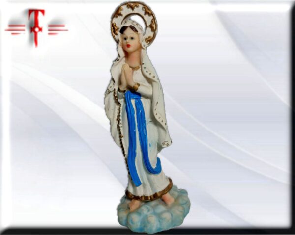 Virgen de Lourdes 8cm Tamaño: 8cm / 3.14 Inch peso: 45gr material :resina