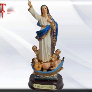 Nuestra Señora de los Navegantes , santos católicos , Máxima Calidad Europea . Virgen del mar Peso: 157 gr medidas: 15*7*5cm material : resina