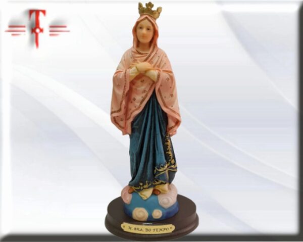 Nuestra Señora del Tiempo Santos y Vírgenes católicos , productos Religiosos Máxima Calidad Europea . Material : resina Medidas: 24cm / 9.44 Inch Peso: 697 Gr.