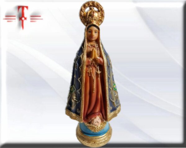 Nuestra Señora Aparecida Tamaño: 12cm / 4.72 Inch peso: 115gr material :resina Nuestra Señora Aparecida El Santuario de Nuestra Señora Aparecida, Patrona de Brasil, situado en el estado de Sâo Paulo.