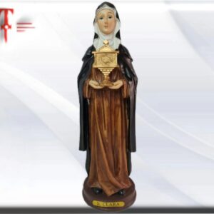 Santa Clara  , Material resina - Calidad : Europea. Figura estatua Santa Clara Peso: 720 gr medidas: 31cm material : resina