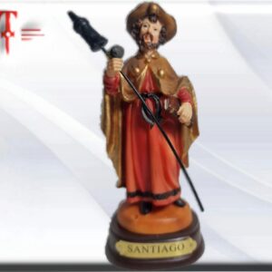 Santiago apóstol Peso: 91 gr medidas: 12cm / 4.72 Inch material : resina
