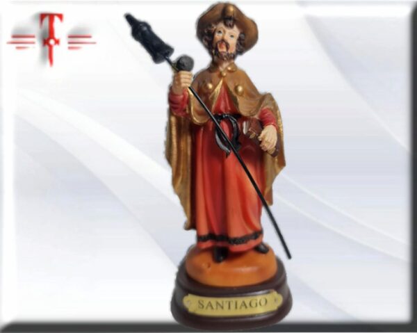 Santiago apóstol Peso: 91 gr medidas: 12cm / 4.72 Inch material : resina