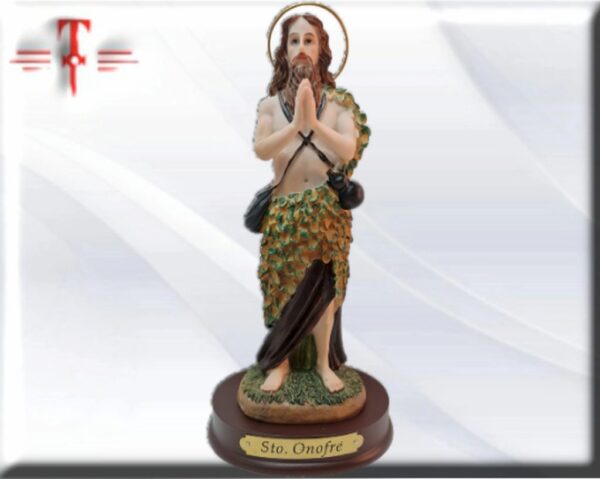Figura estatua San Onofre Santos y Vírgenes católicos Religiosos Material : resina Medidas: 15cm / 5.90 Inch Peso: 121 Gr. Material : resina Medidas: 22cm / 8.66 Inch Peso: 357 Gr.