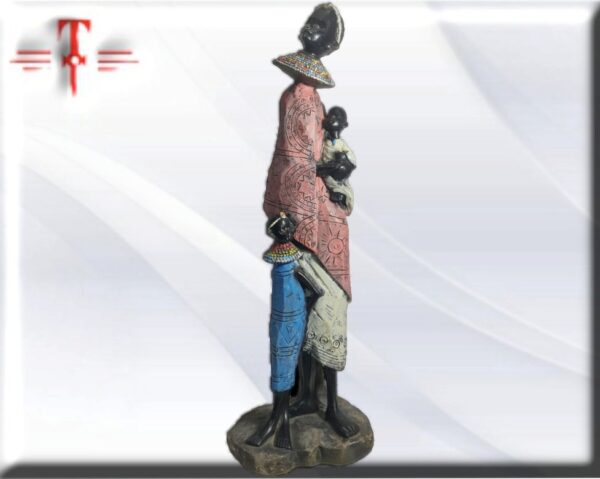 Mujer africana , decoración africana Tamaño : 32cm /12.59 Inch Peso :405 gr Material : resina