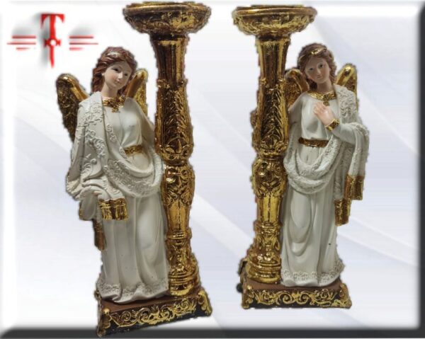 Pareja veleros angeles , vírgenes y santos católicos , productos católicos Peso: 982 gr medidas: 23 cm / 9.05 Inch material: resina
