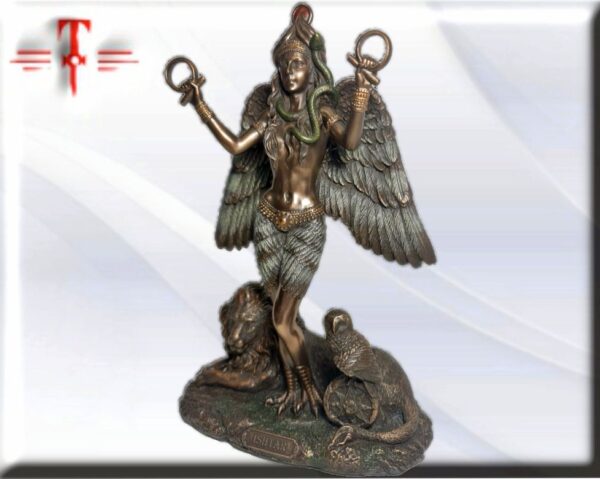 Escultura Estatua Diosa Ishtar diosa mesopolitamiana del Amor y del Poder , seres y dioses mitológicos Medidas: 23cm / 9.05 Inch Peso: 695gr