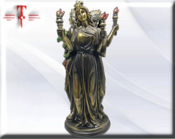 Escultura Estatua Diosa Hécate Medidas: 28cm / 11.02 Inch Peso: 678gr