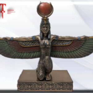 Diosa egipcia Isis Tamaño: 19cm / 7.48 Inch Peso: 521 gr La diosa Isis es una diosa egipcia, hermana y esposa de Osiris. Representa la madre, la reina y la diosa de todos los dioses. El tyet (tyt, tet o tjet), también conocido como nudo de Isis o sangre de Isis, es un antiguo símbolo egipcio de la diosa Isis.