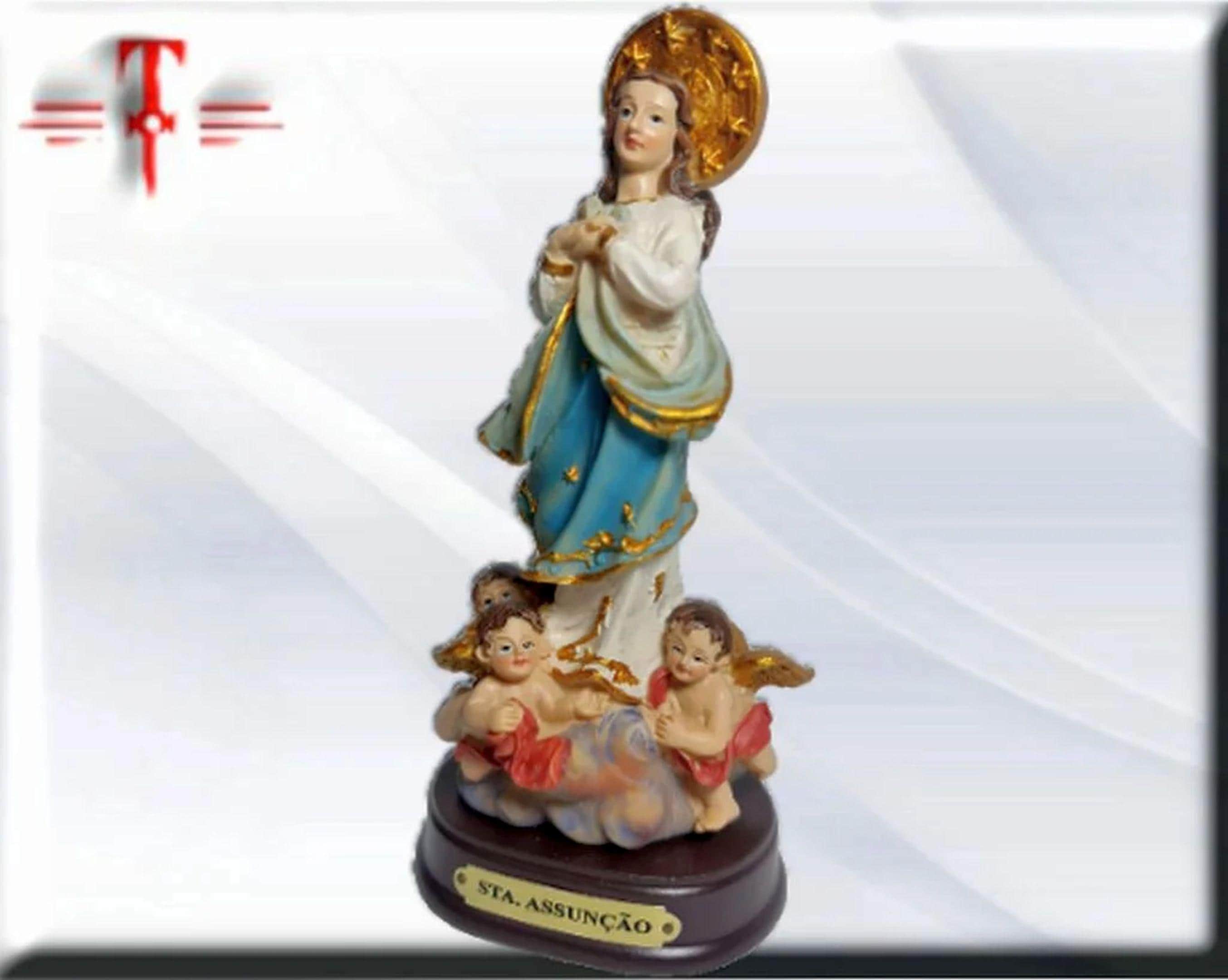 Figura de la Virgen de la Asunción en Resina – 15 cm , Santos y Vírgenes católicos , productos Religiosos - Image 4