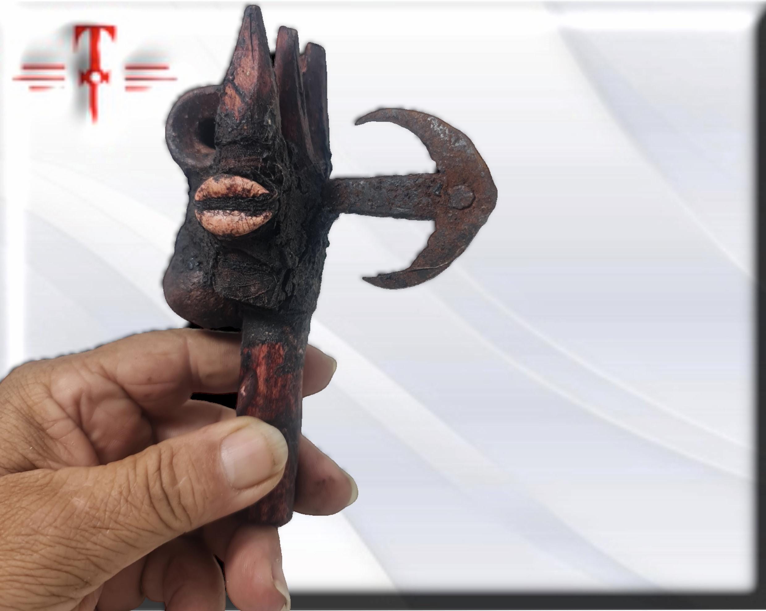 Fetiche Hacha de poder de Heviesso , Shangó , proteccion , evolucion, espiritualidad, producto original de Benin - Imagen 5