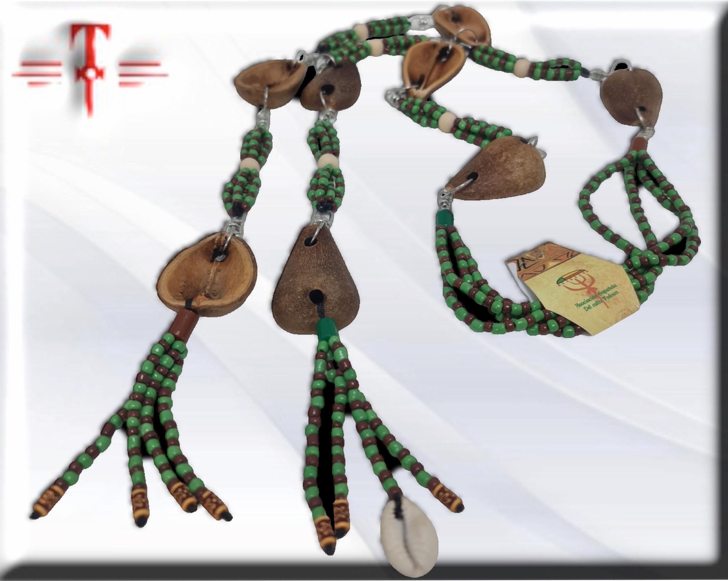 ekuele africano mazo Yoruba , semilla de Ifá, opele egbere. santería Babalawo - Imagen 2