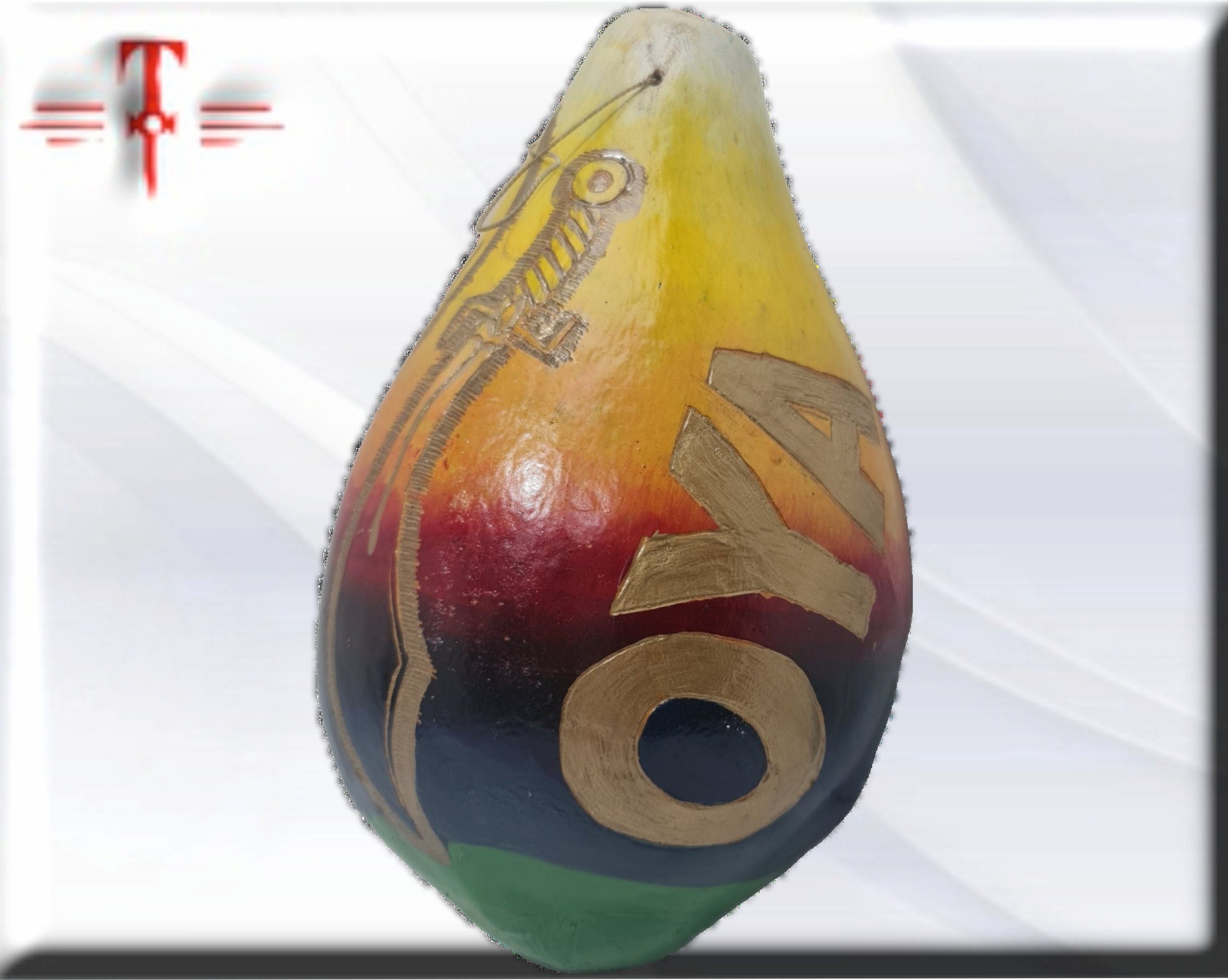 Calabaza hecha a mano , Orisha Oya - Imagen 3