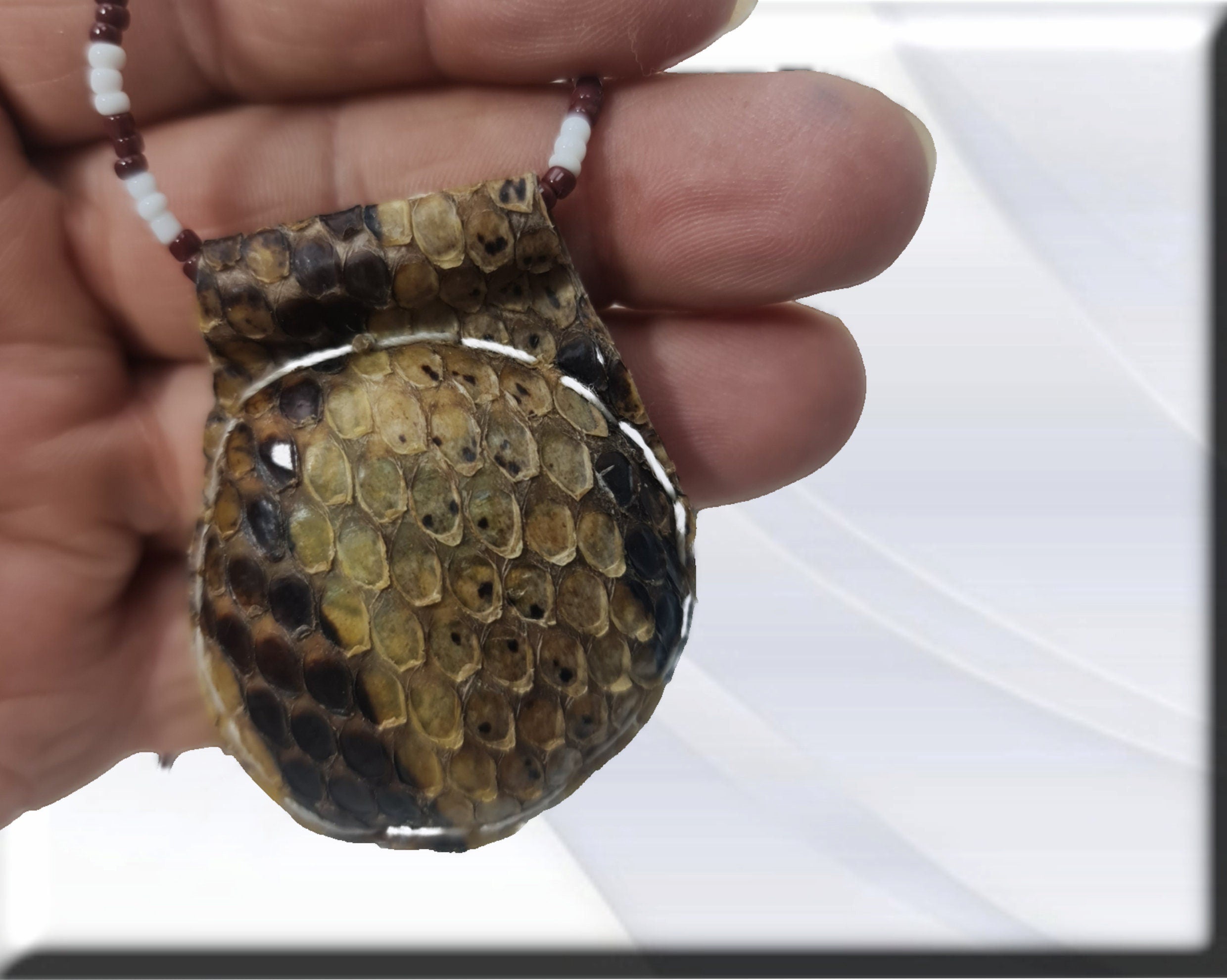 Amuleto serpiente Africano proteccion contra armas , cuchillos , peleas , Temlo de la pitón , secretos del vodun , arte tradicional africano - Imagen 3