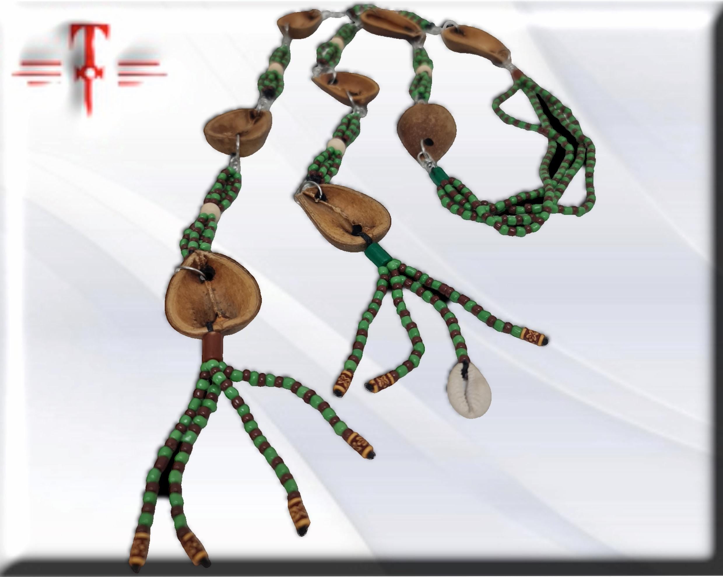 African ekuele, Nigeria, Ifá seed, opele egbere. Santeria Babalawo - Imagen 2