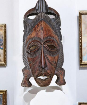 Máscara Antigua Yaure (Costa de Marfil) – Pieza Única de Arte Africano de Galería