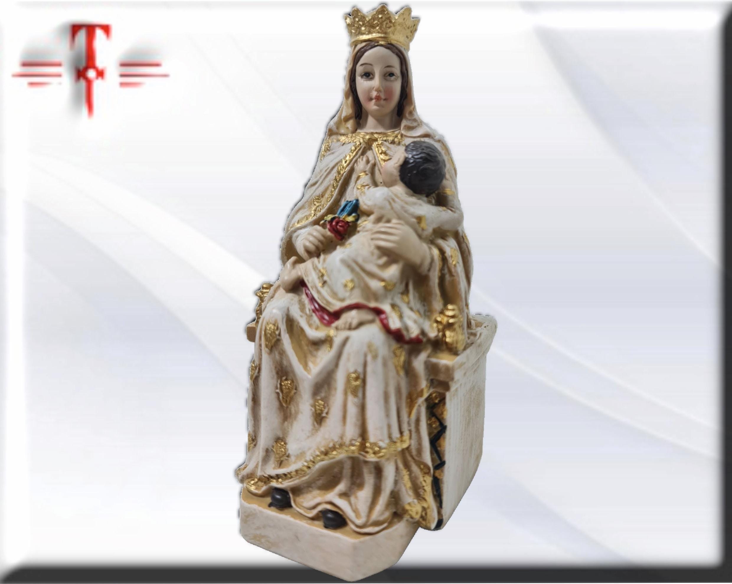 Figura de la Virgen de la Alegría en Resina Premium – 15 cm , productos Religiosos - Image 2