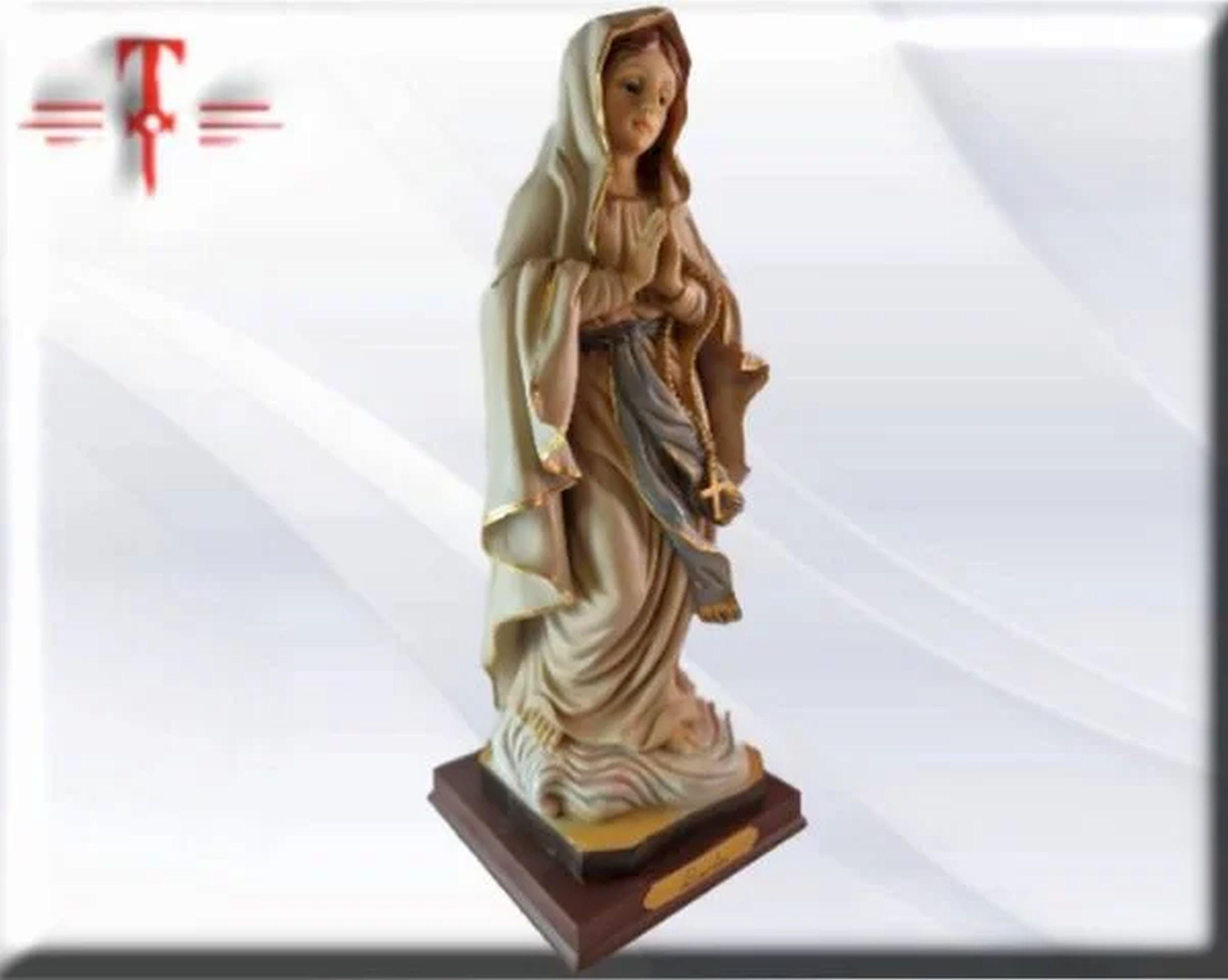 Figura de la Virgen de Lourdes en Resina – Alta Calidad (3 Tamaños Disponibles) , productos Religiosos - Image 4
