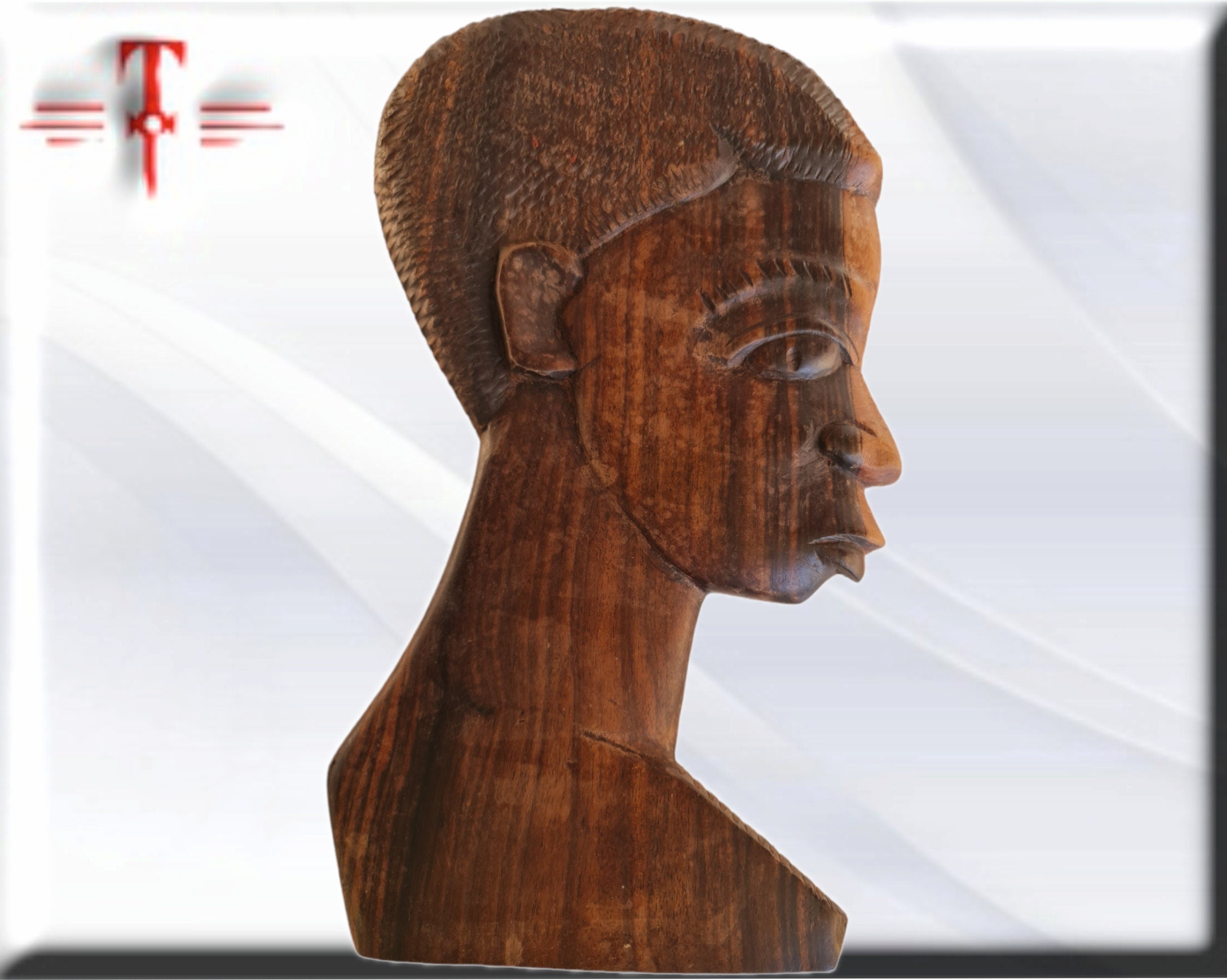 Talla Antigua Mujer Africana (Mali) – Exclusiva Pieza Decorativa de Galería (30 cm) - Imagen 2