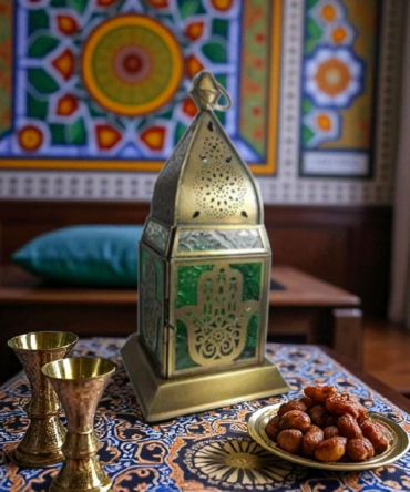 Porta velas laton mano fatima